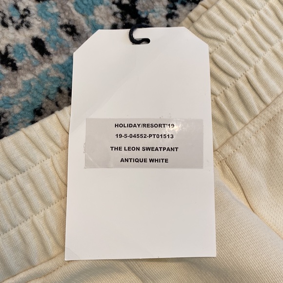 NWT Current Elliott The Leon Sweatpants Joggers in Antique White - Picture 8 of 11